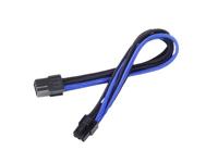 SilverStone 6-polig pcie verlengkabel (zwart/blauw, 25 centimeter, pp07-ide6ba, lite retail) - thumbnail