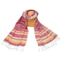 Sjaal Ferka Marsalavan Katoenviscose (Rood-Geel) - thumbnail