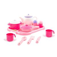 Polesie Serviesset 19-delig Roze/Wit - thumbnail