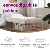 Slaapbank onderschuifbed matrassen 100x200cm fluweeldonkergrijs - thumbnail