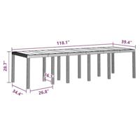 13-delige tuinset met kussens in bruin poly rattan - thumbnail