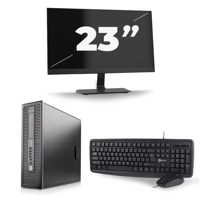 HP ProDesk 600 G1 SFF - Intel Core i5-4e Generatie - 8GB RAM - 256GB SSD - Windows 10 + 1x 23 inch Monitor - thumbnail