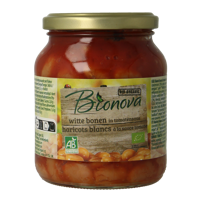 Bionova Witten bonen in tomatensaus bio 350 Gram - thumbnail