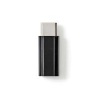 USB-Adapter | USB 2.0 | USB-C Male | USB Micro-B Female | 480 Mbps | Vernikkeld | Zwart - thumbnail