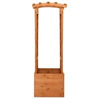 VidaXL Latwerkplantenbak met boog 49x39x130 cm vurenhout - thumbnail