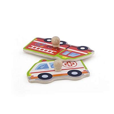 VIGA hout legpuzzel met geluid, transport, afm 33x22,5x3 cm, 1 stuk - thumbnail