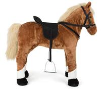 Small Foot houten hobbypaard bruin staand met geluid - thumbnail