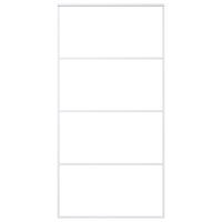 Schuifdeur 102,5x205 cm ESG-glas en aluminium wit - thumbnail