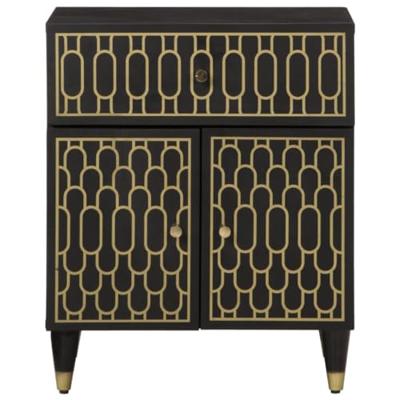 Nachtkastje 50x33x60 cm massief mangohout