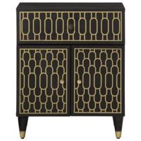 Nachtkastje 50x33x60 cm massief mangohout - thumbnail