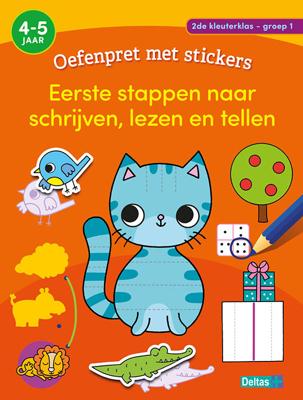 Deltas Oefenpret met stickers groep 1- schrijven, lezen, tellen (4-5 jaar)