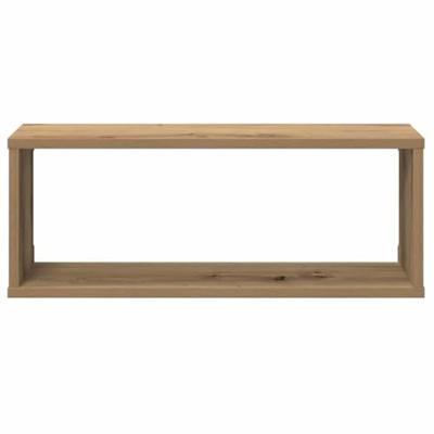 Wandschappen kubus 2 st 60x15x23 cm hout artisanaal eiken