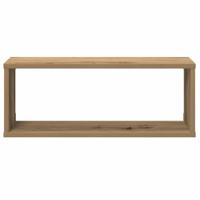 Wandschappen kubus 2 st 60x15x23 cm hout artisanaal eiken - thumbnail