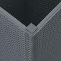 Plantenbakken 4 st 32,5x32,5x57 cm polypropeen grijs - thumbnail