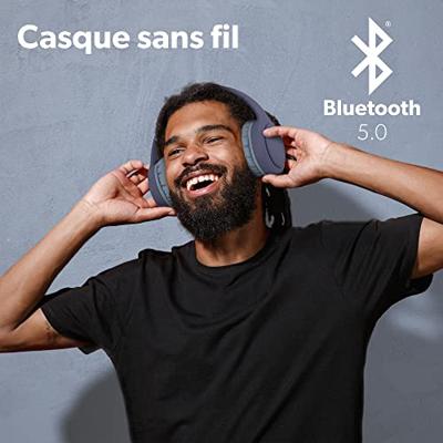 T'nB T'nB Tonality, opvouwbare draadloze hoofdtelefoon met passieve ruisonderdrukking, met bluetooth-verbinding, stereogeluid met geïntegreerde microfoon, batterijduur tot 30 uur, blauw