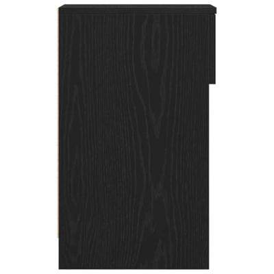 Nachtkastje met lade 20x36x60 cm zwart eikenkleurig