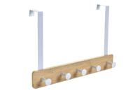 Kapstok voor deur Home ESPRIT Wit Metaal Bamboe 38,5 x 4,8 x 25,5 cm - thumbnail