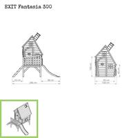 EXIT Fantasia 300 houten speelhuis - rood - thumbnail