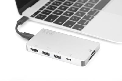 Digitus Lade-/Dockingstation USB-C dockingstation Geschikt voor merk (dockingstation): Universeel Incl. laadfunctie