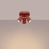Plafondlamp KARBON 3P rood oker - thumbnail