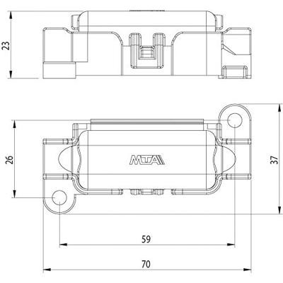 ESKA 1.003600 1.003600 Zekeringhouder Geschikt voor Zekeringsstrip 150 A 32 V/DC 1 stuk(s)