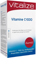 Vitalize Vitamine C-1000 mg Zuurvrij Tabletten 60TB - thumbnail