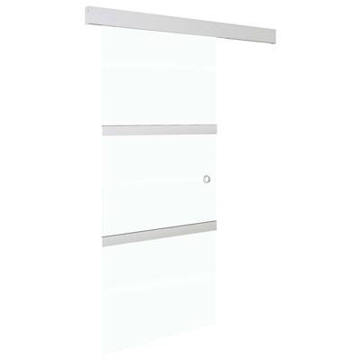 VidaXL Schuifdeur met zachte stops 76x205 cm esg-glas en aluminium