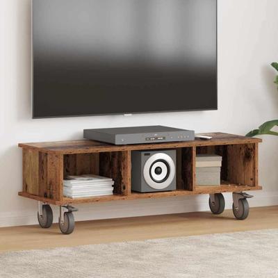 TV-standaard Oudhout 100 x 35 x 35 cm Bewerkt hout