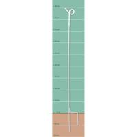 AKO metalen paal met krulisolator wit 10 stuks - thumbnail