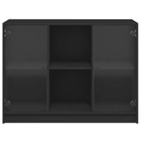 Dressoir 102x37x75,5 cm bewerkt hout zwart - thumbnail