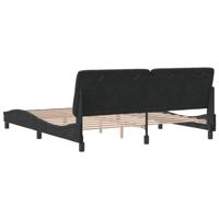Bedframe zonder matras 180x200 cm fluweel zwart - thumbnail
