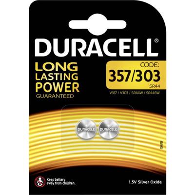 Duracell Knoopcel 357 1.5 V 2 stuk(s) 170 mAh Zilveroxide 357/303