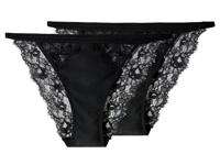 esmara Set van 2 dames slips (Zwart, XS (32/34)) - thumbnail