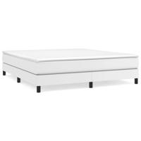 Boxspring met matras kunstleer wit 160x200 cm - thumbnail