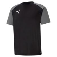 PUMA teamPACER Voetbalshirt Zwart Grijs Wit - thumbnail