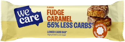 WeCare Lower kcal/carb bar fudge caramel 60 Gram