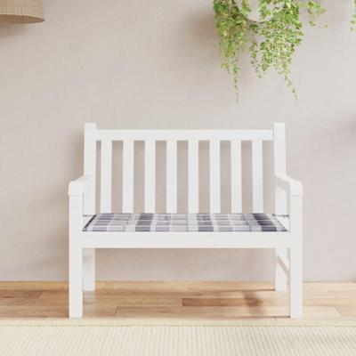 VidaXL Tuinbankkussen 120x50x4 cm oxford stof ruitpatroon grijs VidaXL Tuinbankkussen 120x50x4 cm oxford stof ruitpatroon grijs