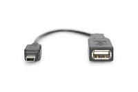Digitus USB 2.0 Adapter [1x Mini-USB 2.0 B stekker - 1x USB 2.0 bus A] AK-300310-002-S 20.00 cm - thumbnail