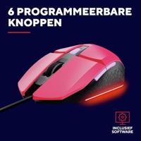 Trust GXT109P FELOX Gaming-muis Kabelgebonden Optisch Pink 6 Toetsen 6400 dpi Verlicht - thumbnail