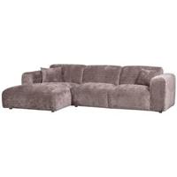 WOOOD Loungebank 'Cloud' Links, Chenille, kleur Taupe - thumbnail