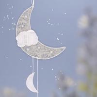 Vaessen Creative • metalen ringen set ster, maan & wolk ø32cm 3mm zilver - thumbnail