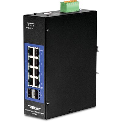 TRENDnet TI-G102i DIN-Rail Switch 10-poorts Industriële Gigabit L2