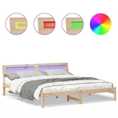 Bedframe Bruin 180 x 200 cm Massief grenenhout Bedframe Bruin 180 x 200 cm Massief grenenhout