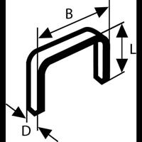 Bosch Accessories 2609255857 Nieten met fijn draad Type 53 1000 stuk(s) Afm. (l x b) 4 mm x 11.4 mm - thumbnail