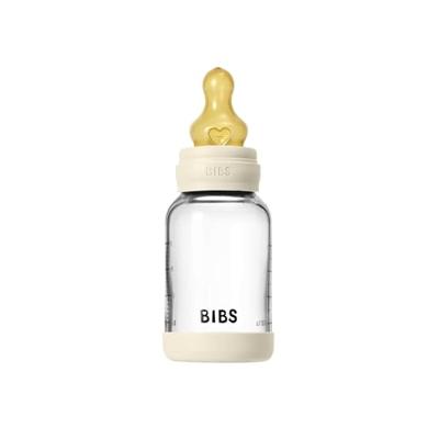 BIBS Glas Latex Slow Flow Babyfles 0+ Maanden Ivory