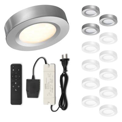 Set LED-opbouwspot met afstandsbediening Adria zilver 3W dimbaar 1-12 stuks