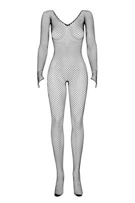 Obsessive - Bodystocking N109 Lange Mouw Open Kruis Net