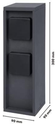 BOLD 10614 Buitenstopcontact 2-voudig Antraciet Zonder kabel BOLD 10614 Buitenstopcontact 2-voudig Antraciet Zonder kabel