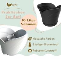 Bama tulipano bloempot 5l 34.5x19x30 cm 4 stuks wit - thumbnail