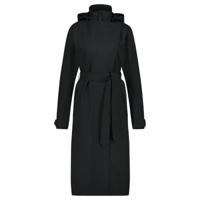 Trench Coat Long Regenjas Dames Black - thumbnail